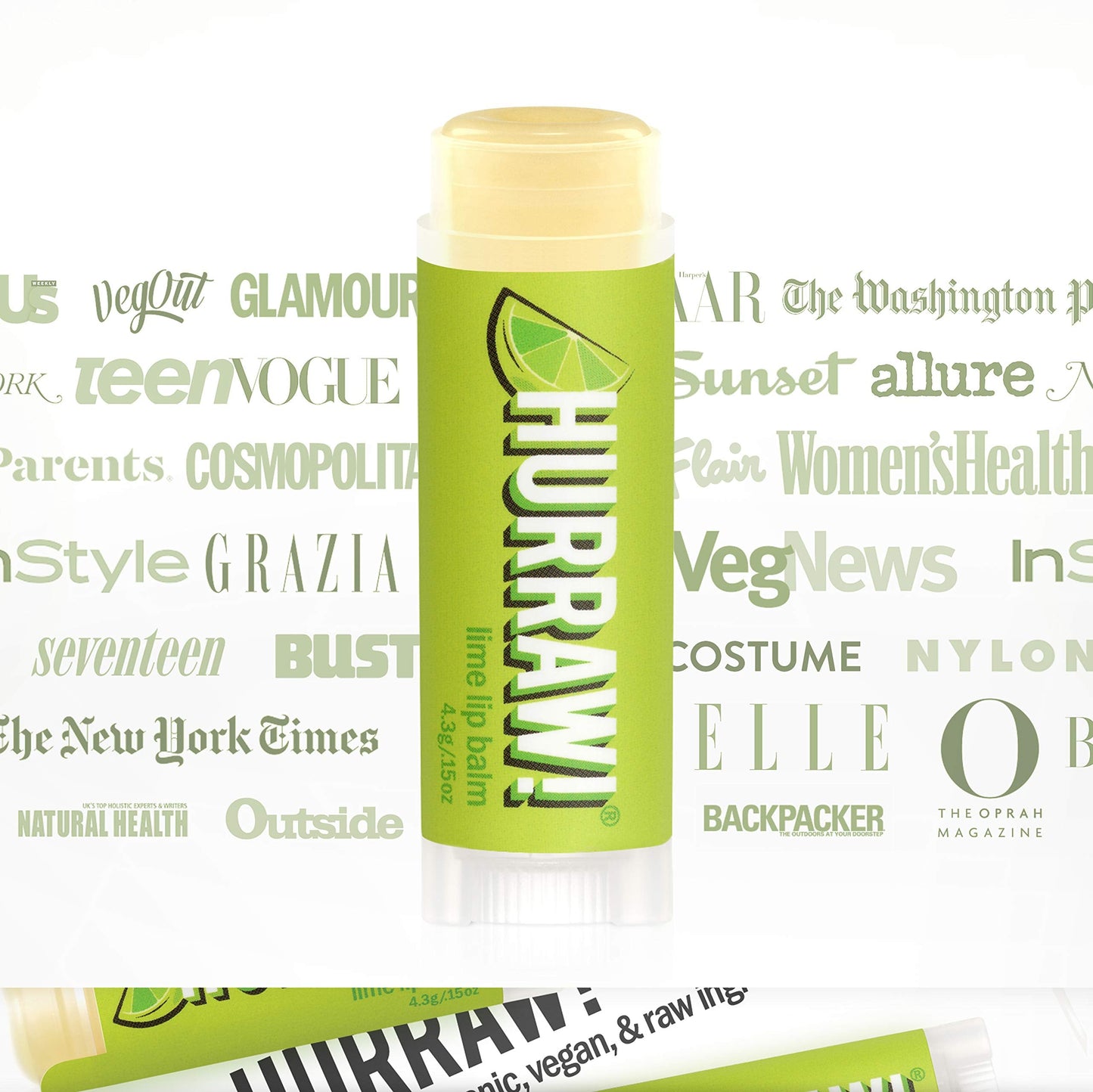 Hurraw! Lime Lip Balm, 3 Pack: Organic, Certified Vegan, Cruelty and Gluten Free. Non-GMO, 100% Natural Ingredients. Bee, Shea, Soy and Palm Free. Beauty & Personal Care HURRAW!
