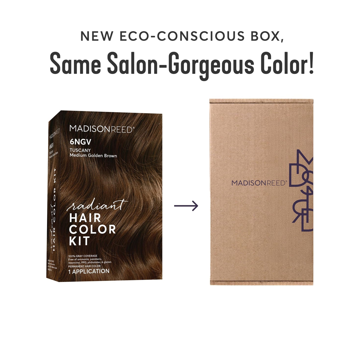 Madison Reed Radiant Hair Color Kit - 6NGV Medium Golden Brown (Tuscany Brown), Dimensional Gray Hair Blending Permanent Hair Dye, PPD-Free Beauty & Personal Care Madison Reed