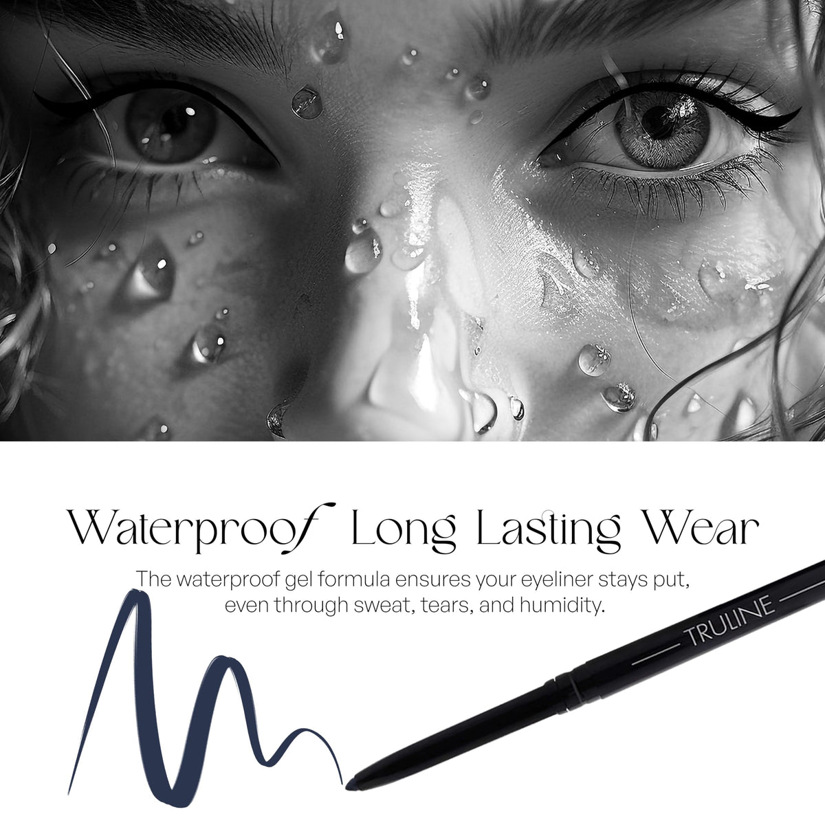 SORMÉ Truline Professional Mechanical Smudge Proof Eyeliner Pencil - Vitamin E Waterproof Gel Formula with Finest Color Pigment & Ultra Creamy Beauty & Personal Care SORMÉ