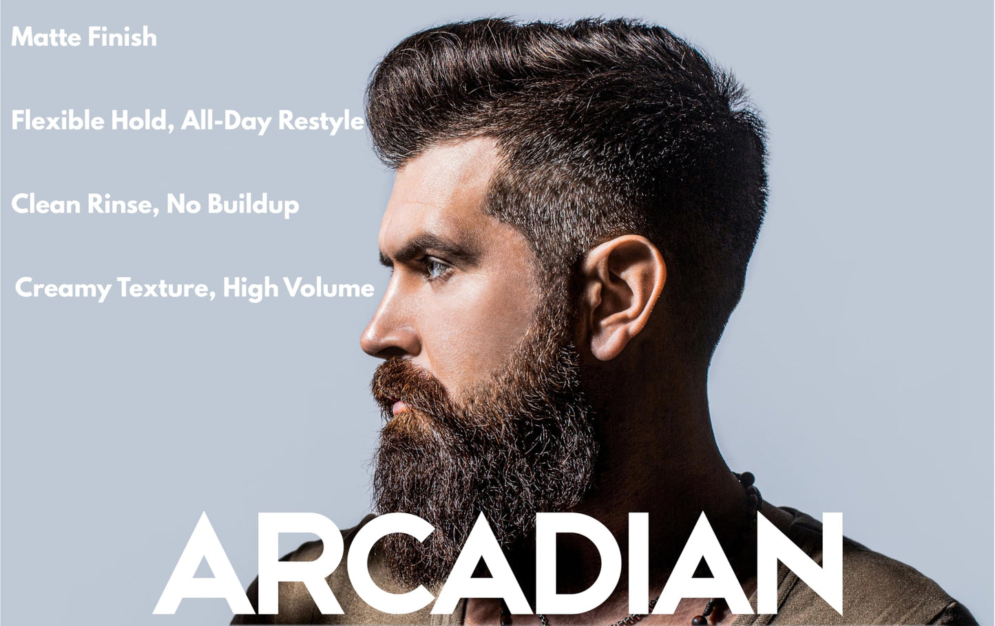 Arcadian Grooming Clay Pomade for Men - Vegan Matte Finish, Strong High Hold, 4oz Beauty & Personal Care Arcadian