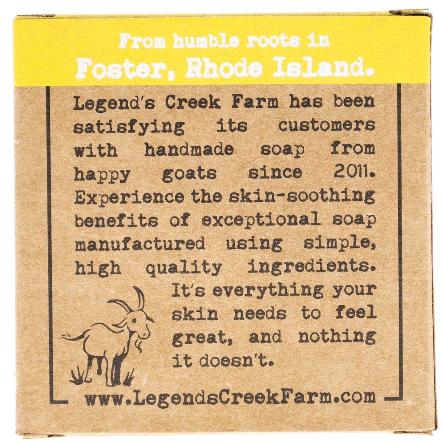 Legend's Creek Farm Goat Milk Soap - Cleansing Moisturizing Bar for Hands and Body - 5 Oz Creamy Lather, Nourishing, Gentle Natural Soap for Sensitive Beauty & Personal Care Legend's Creek