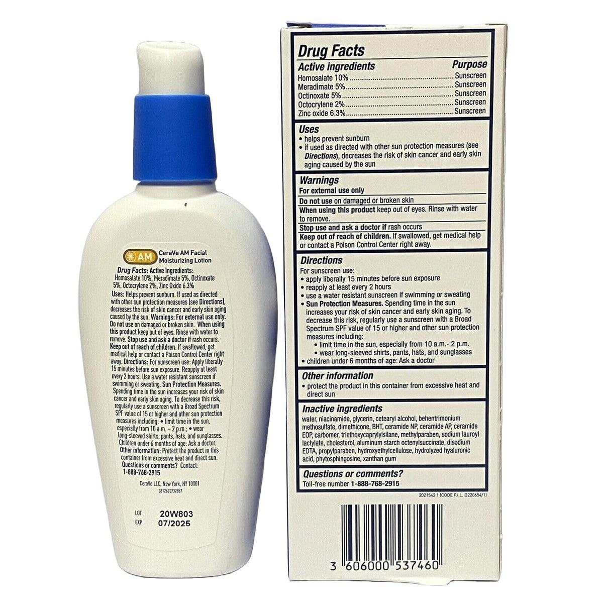 Cerave Facial Moisturizing Lotion Am Spf#30 3 Ounce (89ml) (2 Pack) Beauty & Personal Care CeraVe