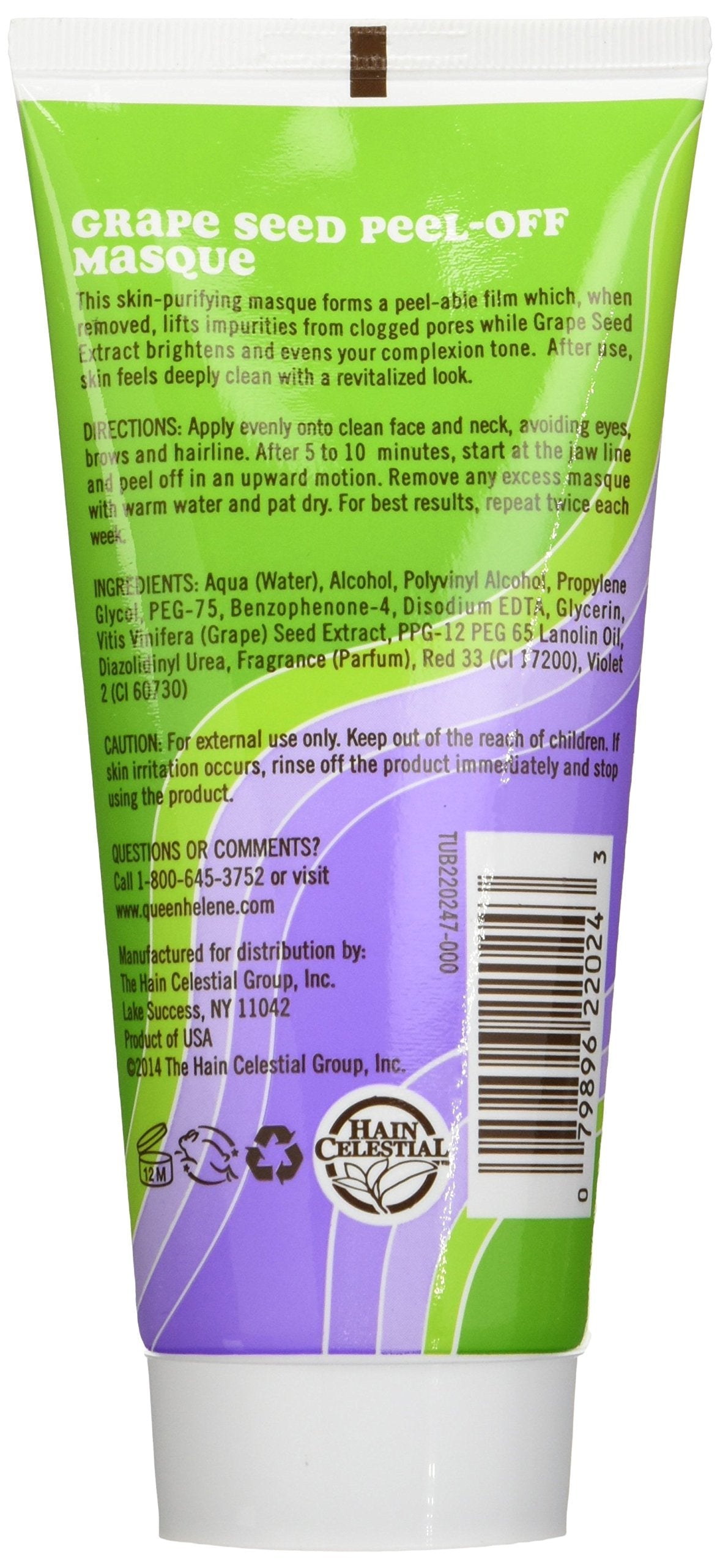 Queen Helene Facial Masque, Grape Seed Peel-Off, 6 Oz Beauty & Personal Care Queen Helene