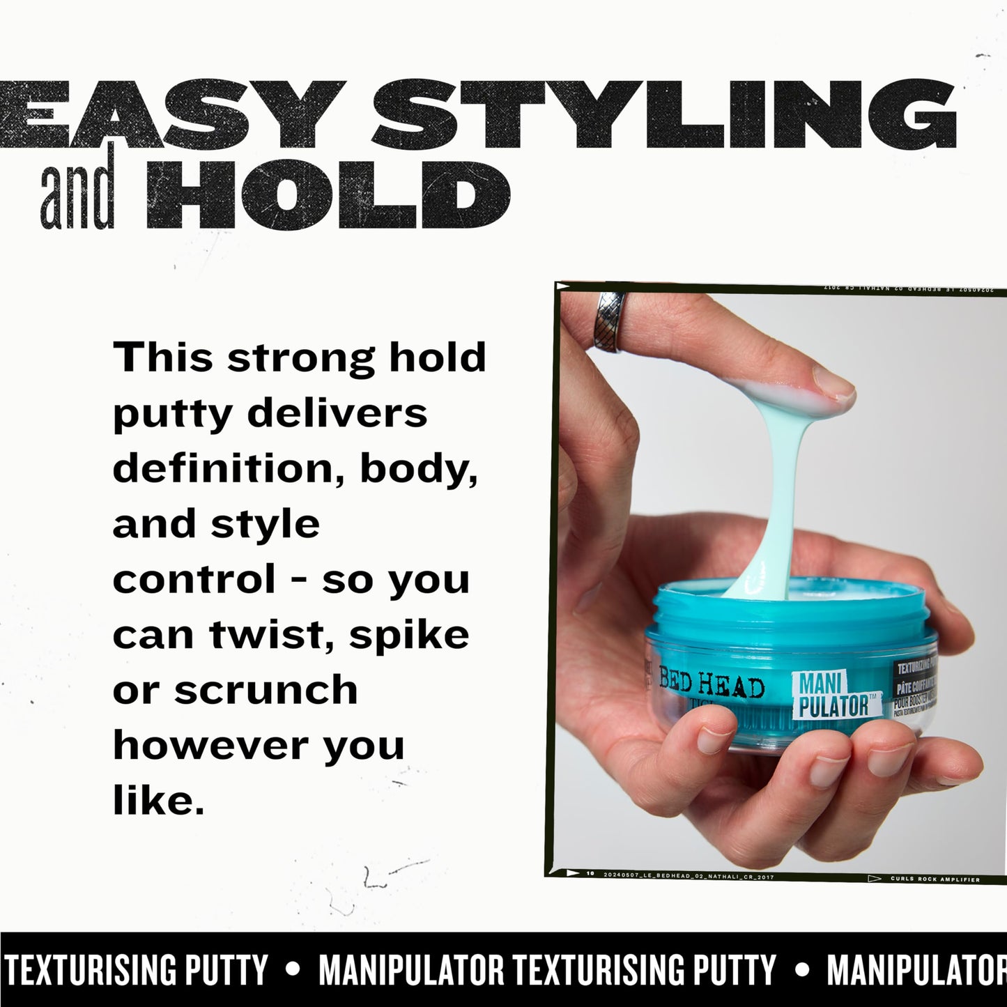 TIGI Bed Head Manipulator Texturizing Putty, Firm Hold Styling Putty for Short to Medium Hair, 2.01 oz Beauty & Personal Care Bed Head