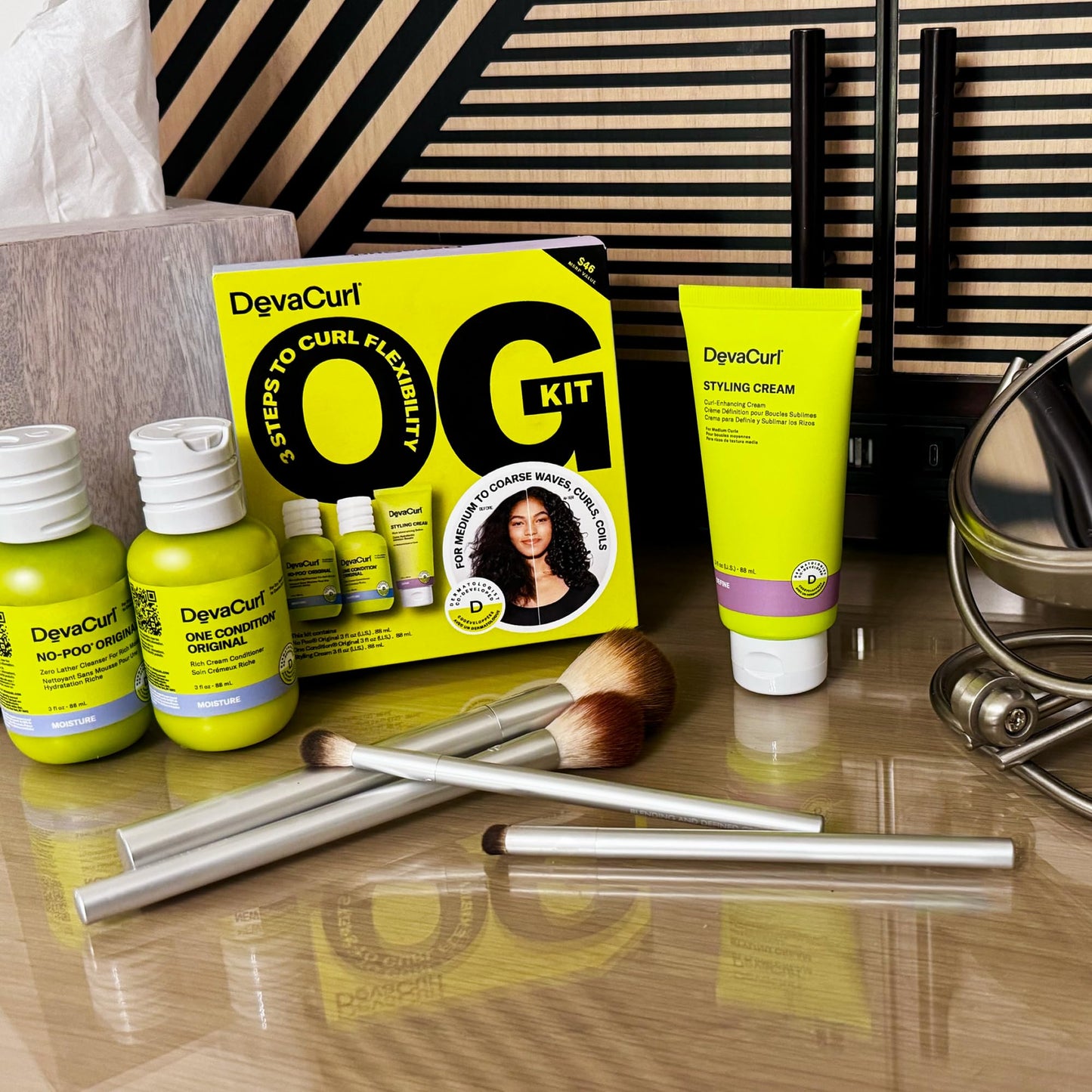 DevaCurl OG Kit | Original Curl Routine | No Poo Original | One Condition Original | Styling Cream | Travel Sizes Beauty & Personal Care DevaCurl