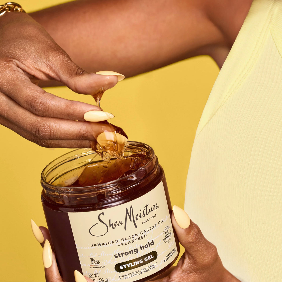 SheaMoisture Strong Hold Styling Gel+Flaxseed Jamaican Black Castor Oil Gives Controlled Style,AllDay Hold,Infused With Castor Seed Oil,SheaButter Beauty & Personal Care SheaMoisture