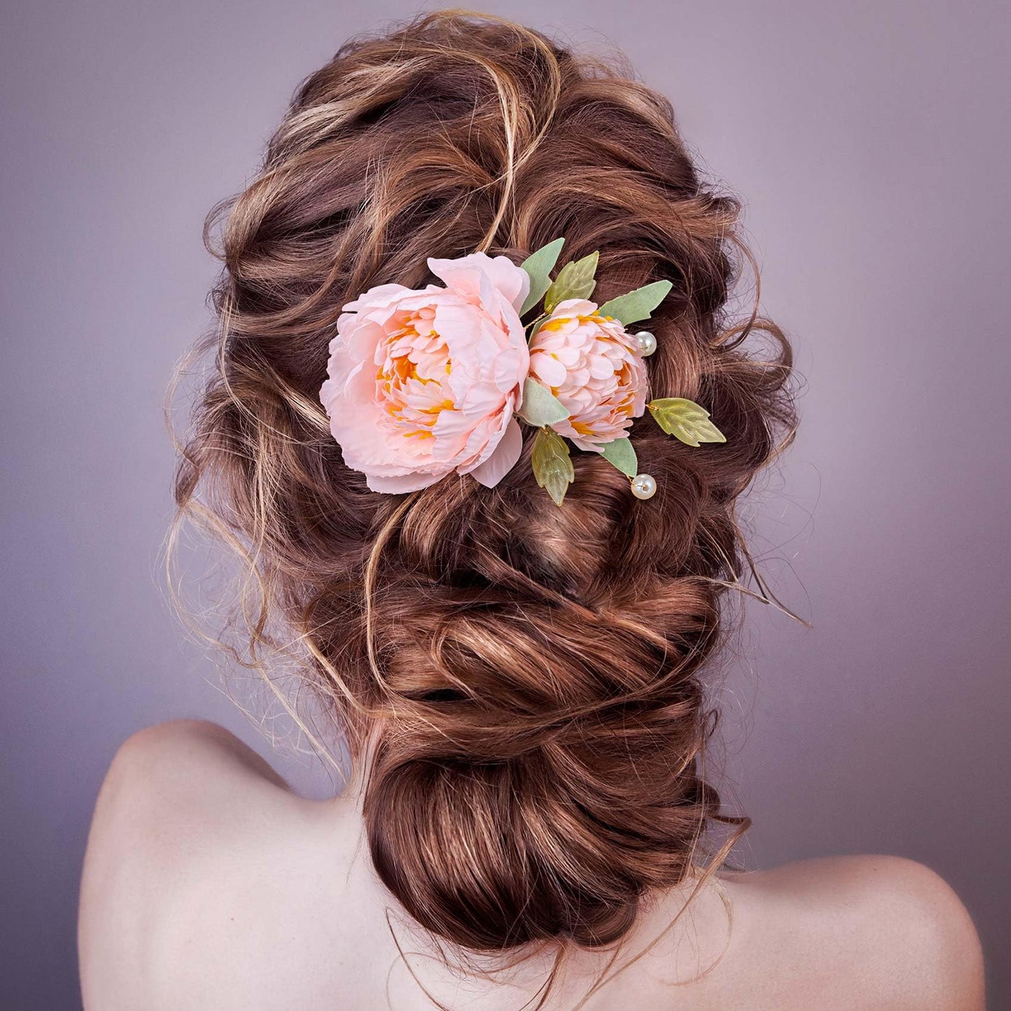 HINZIC 2pcs Silk Flower Hair Clips for Women, 2 in 1 Flower Brooch, Pearl Floral Hair Pins Barrettes for Women Girls Brides Party Wedding Decor Hair Beauty & Personal Care HINZIC