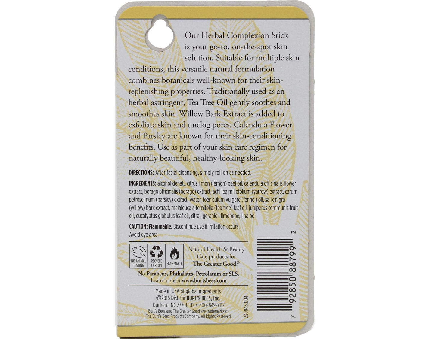 Burt's Bees Herbal Complexion Stick 0.26 Ounces, Pack of 1 Beauty & Personal Care Burt's Bees