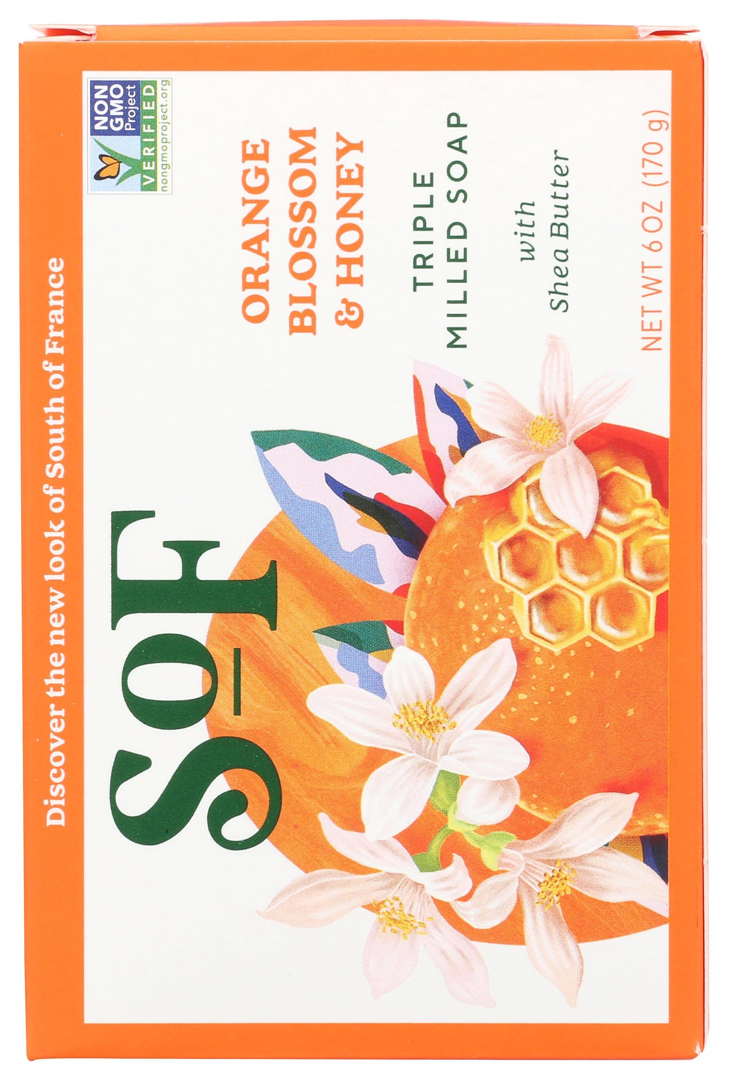 South Of France, Soap Bar Orange Blossom Honey, 6 Ounce Beauty & Personal Care South Of France