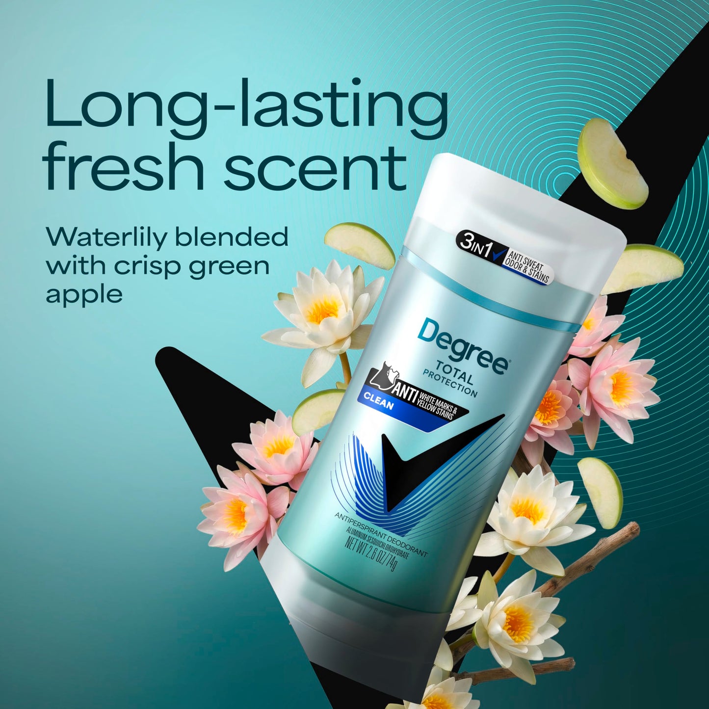 Degree Antiperspirant for Women Protects from Deodorant Stains Pure Clean Deodorant for Women 2.6 oz Beauty and Personal Care Degree