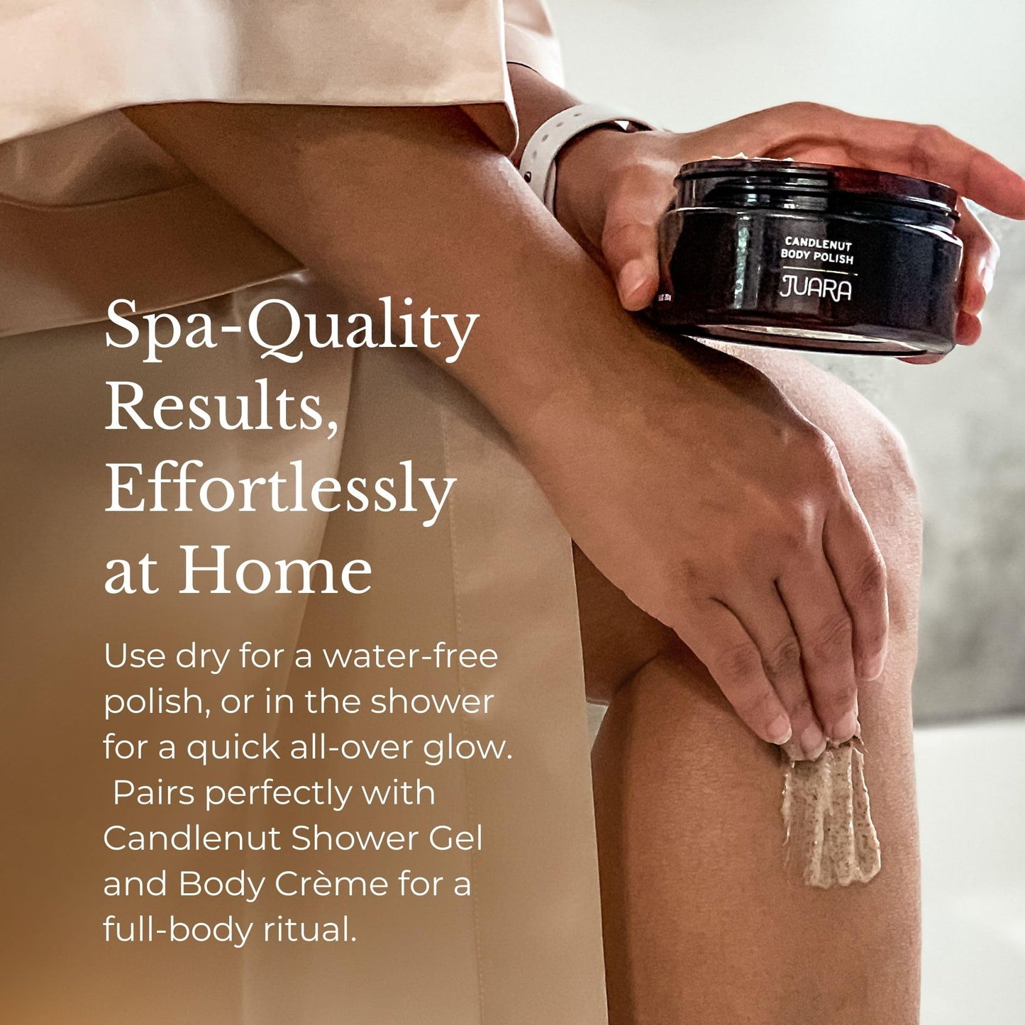 JUARA Candlenut Body Polish - 2-in-1 Exfoliating Body Scrub with Candlenut Oil, Rice Bran & Walnut Shell - Moisturizing Body Exfoliator, No Water Beauty & Personal Care Juara