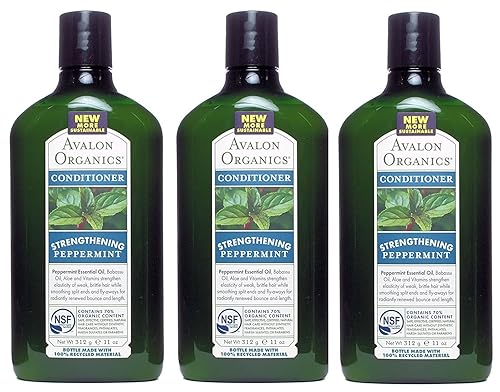 Avalon Organics Peppermint Revitalizing Conditioner, 11-Ounce Bottle (Pack of 3) Beauty & Personal Care Avalon Organics
