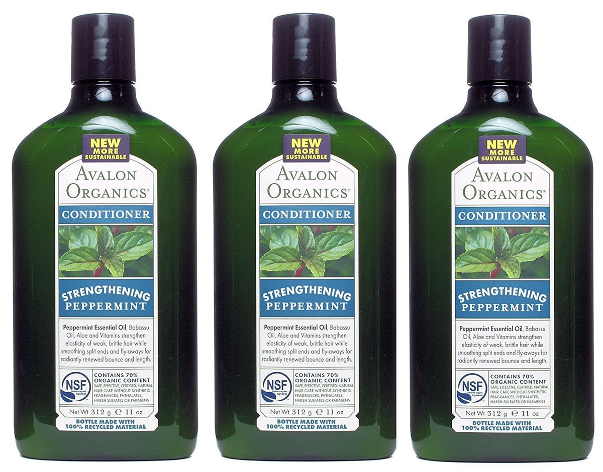 Avalon Organics Peppermint Revitalizing Conditioner, 11-Ounce Bottle (Pack of 3) Beauty & Personal Care Avalon Organics