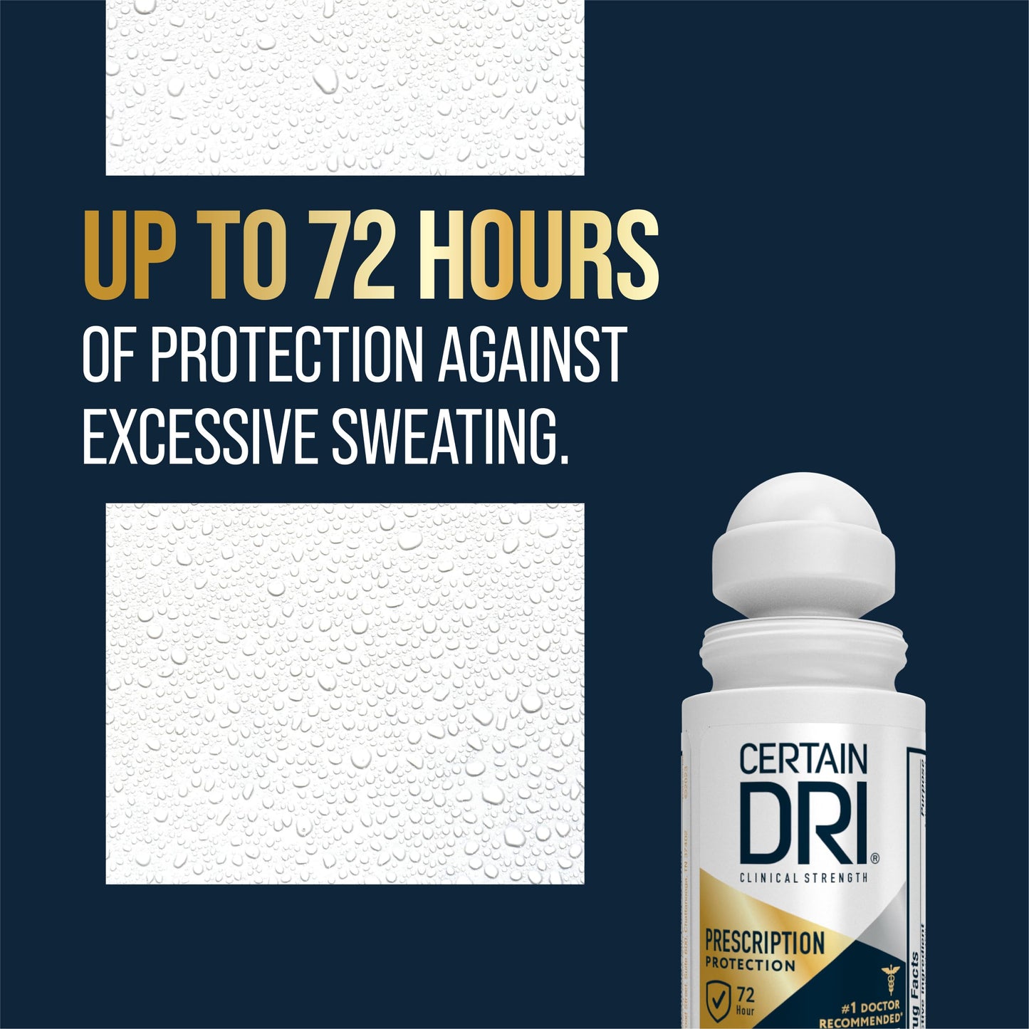 Certain Dri Prescription Strength Clinical Antiperspirant Roll-On - 72-Hour Sweat & Odor Protection for Excessive Sweating & Hyperhidrosis - 15% Beauty and Personal Care Certain Dri