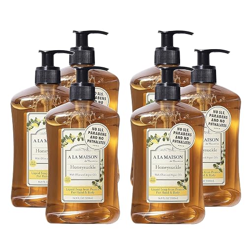 A LA MAISON French Liquid Hand Soap, Honeysuckle - Natural Hand Wash Made with Essential Oils - Biodegradable, Plant-Based, Vegan, Cruelty-Free Beauty & Personal Care A LA MAISON