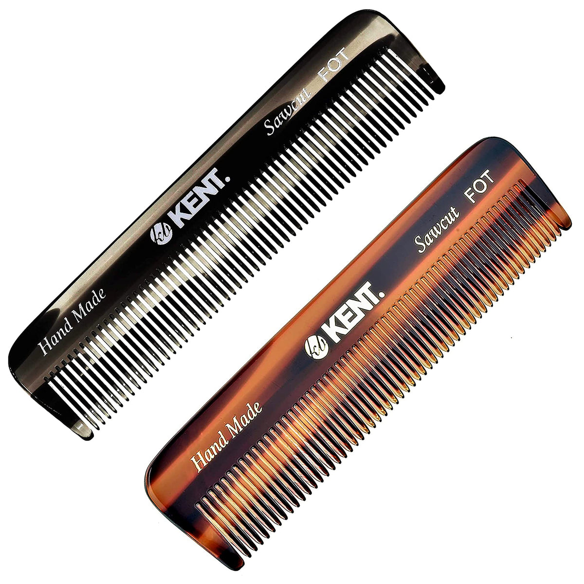 Kent A FOT Handmade Pocket Comb for Men, Women and Kids, All Fine Tooth Hair Comb Straightener for Everyday Grooming and Styling Hair, Beard and