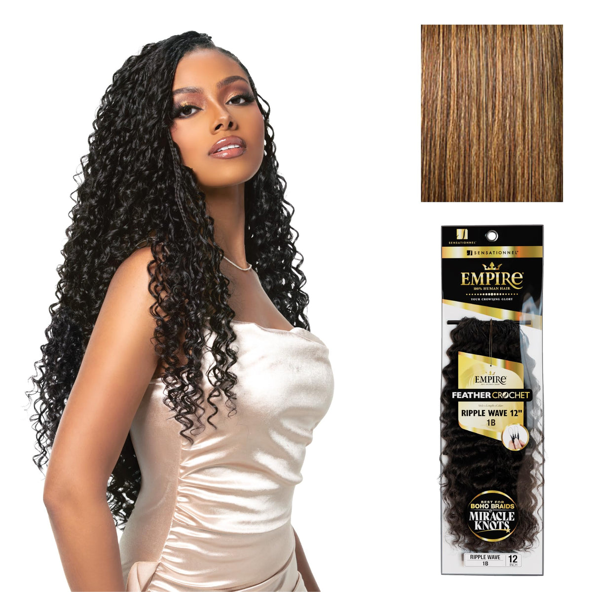 Sensationnel Empire Feather Crochet Braids-Ripple Wave,12in, S4/27