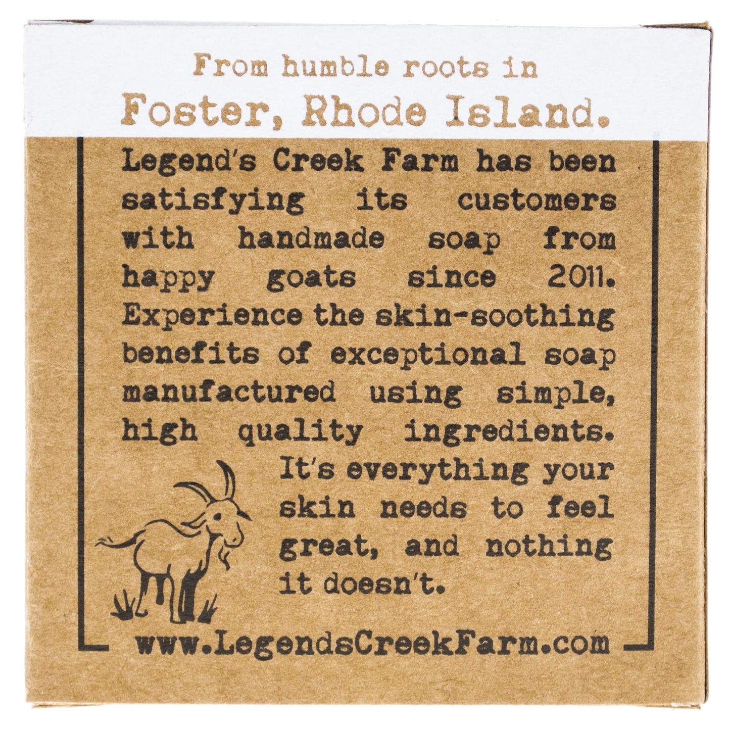 Legend's Creek Farm Goat Milk Soap - Cleansing Moisturizing Bar for Hands and Body - 5 Oz Creamy Lather, Nourishing, Gentle Natural Soap for Sensitive Beauty & Personal Care Legend's Creek