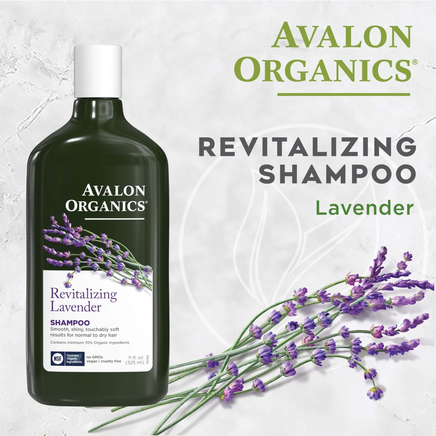 Avalon Organics Revitalizing Lavender Shampoo, For Smooth, Shiny, Touchably Soft Hair For Normal To Dry Hair, 11 Fluid Ounces Beauty & Personal Care Avalon Organics