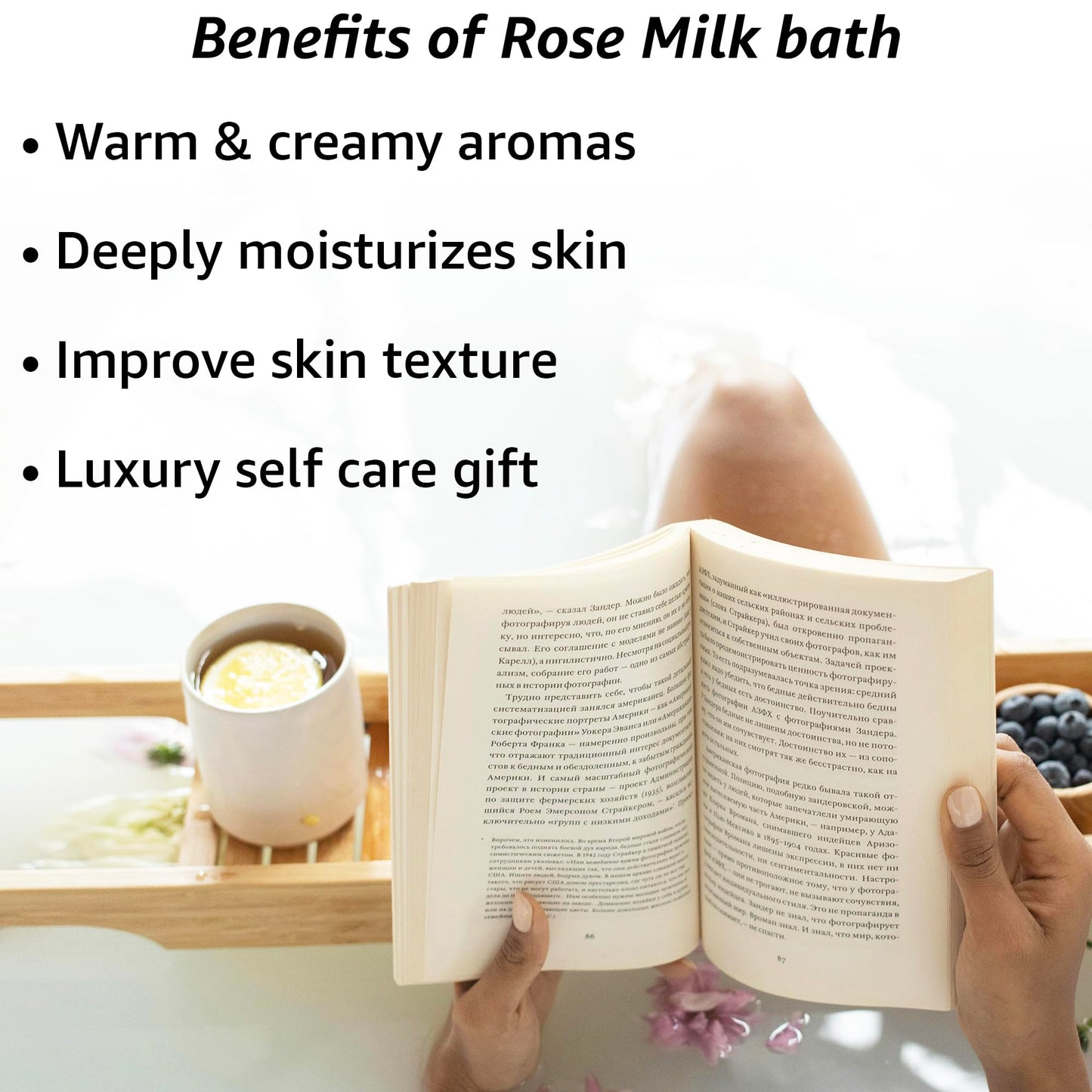 Calming Rose Coconut Milk Bath Soak Moisturize Soften Skin Honey Jasmine Vanilla Destress Luxury Spa Bath Salt Powder Stress Relief Gifts for Women Beauty & Personal Care New Miuz
