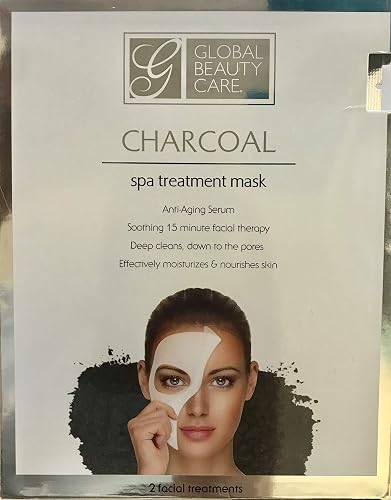 Global Beauty Products Charcoal Spa Treatment Mask, 2 Facial Treatments Beauty & Personal Care Global Beauty Products