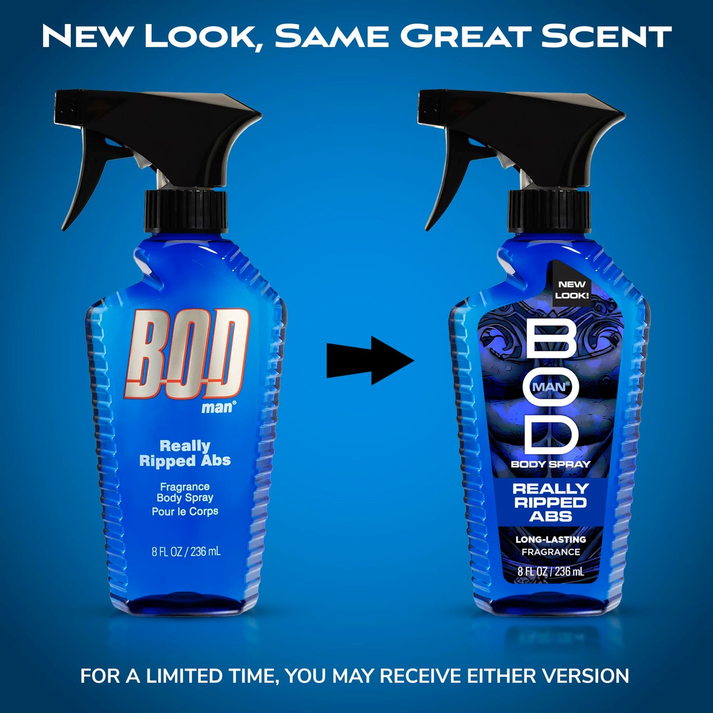 BOD man Fragrance Body Spray, Really Ripped Abs, 8 fl oz Beauty & Personal Care BOD man