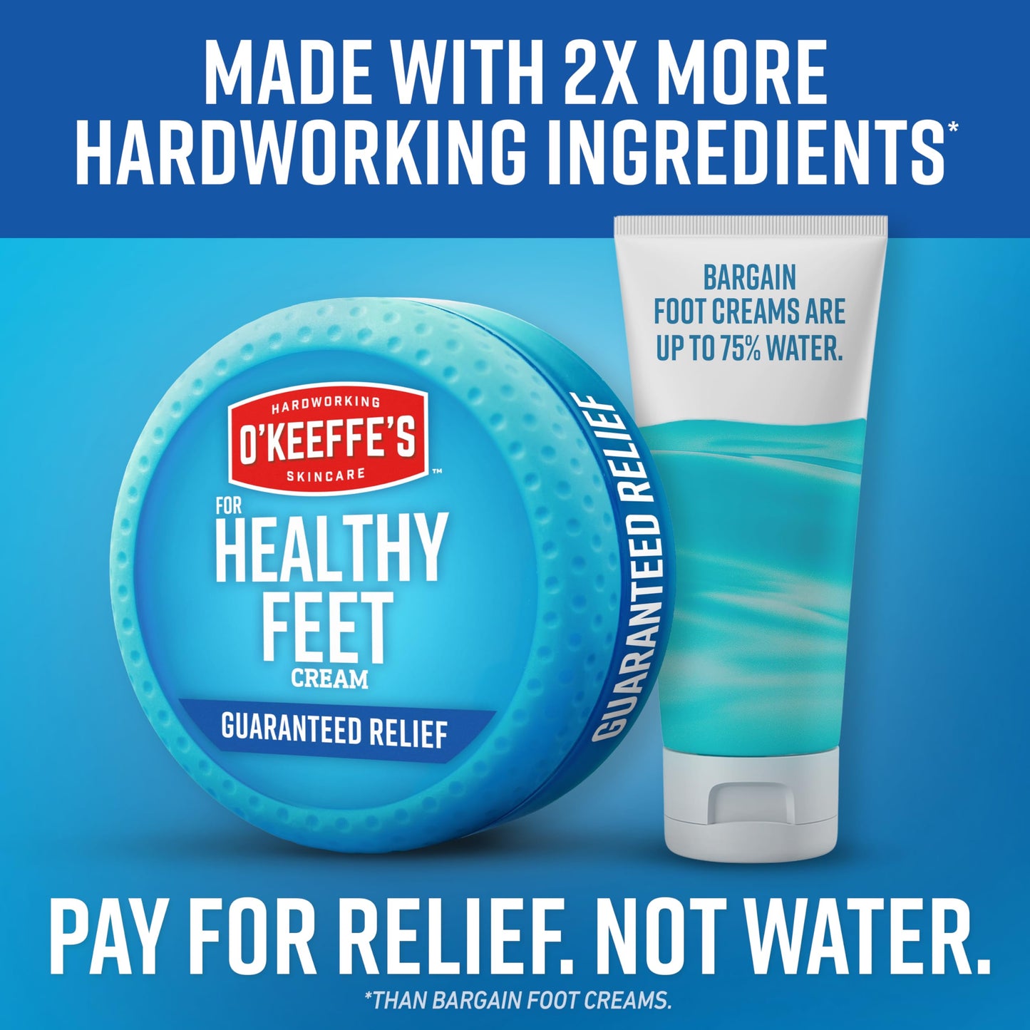 O'Keeffe's for Healthy Feet Foot Cream - 3.2 oz Jar (1 Pack) - Guaranteed Relief for Extremely Cracked, Dry Feet, Repairing Skincare, Instantly Boosts Beauty & Personal Care O'Keeffe's