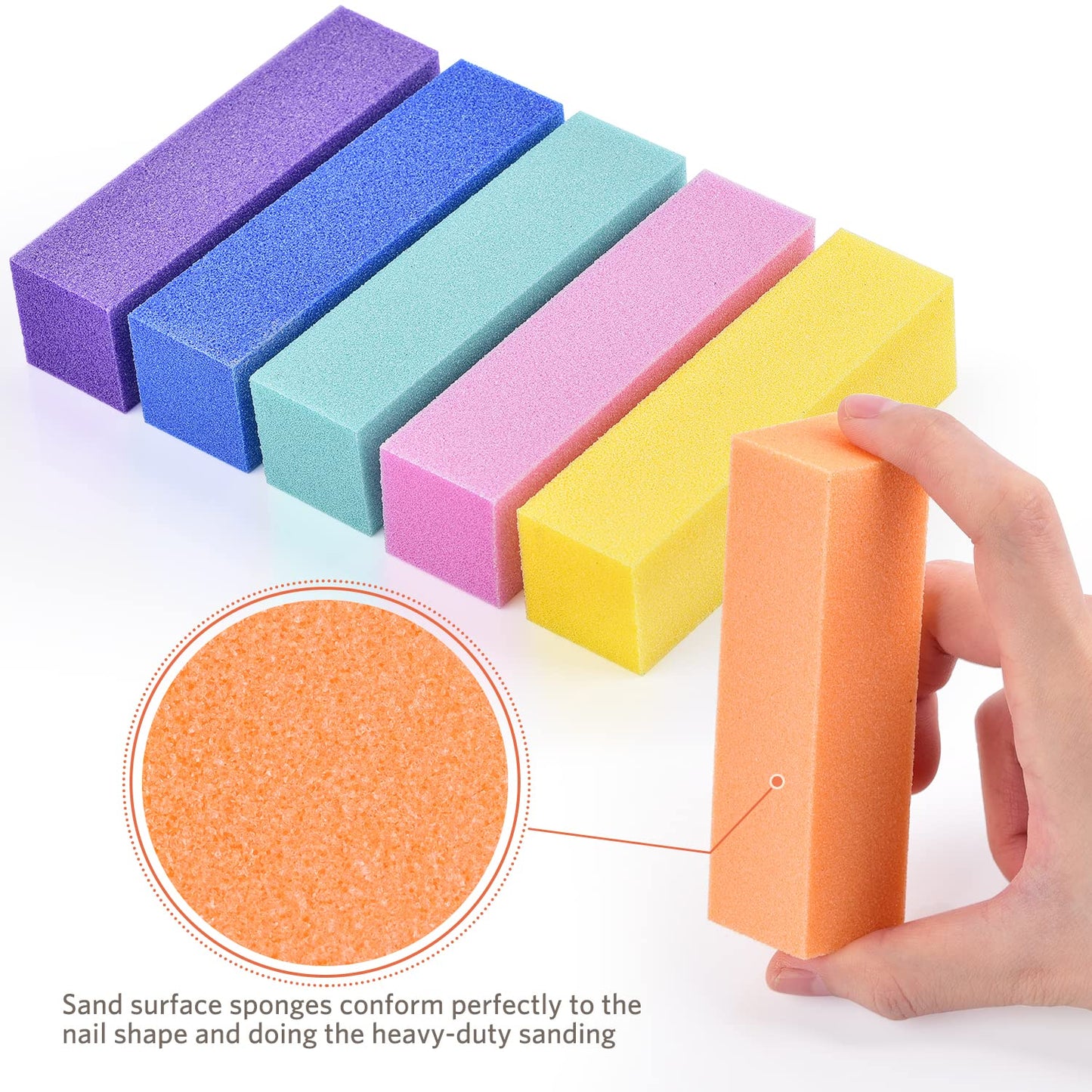 TsMADDTs Nail Files and Buffers, Professional Manicure Tools Kit Rectangular Art Care Buffer Block Tools 100 180 Grit 12PCS(Black) Beauty & Personal Care TsMADDTs