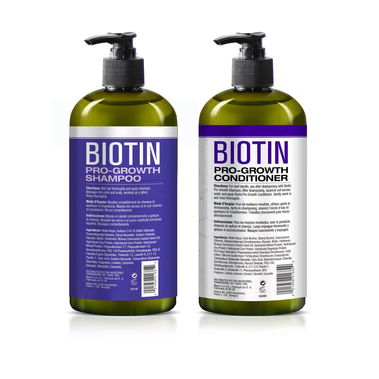 Hair Chemist Biotin Pro-Growth Shampoo & Conditioner 2-PC Gift Set - Includes 33.8oz Shampoo & 33.8oz Conditioner Beauty & Personal Care Difeel