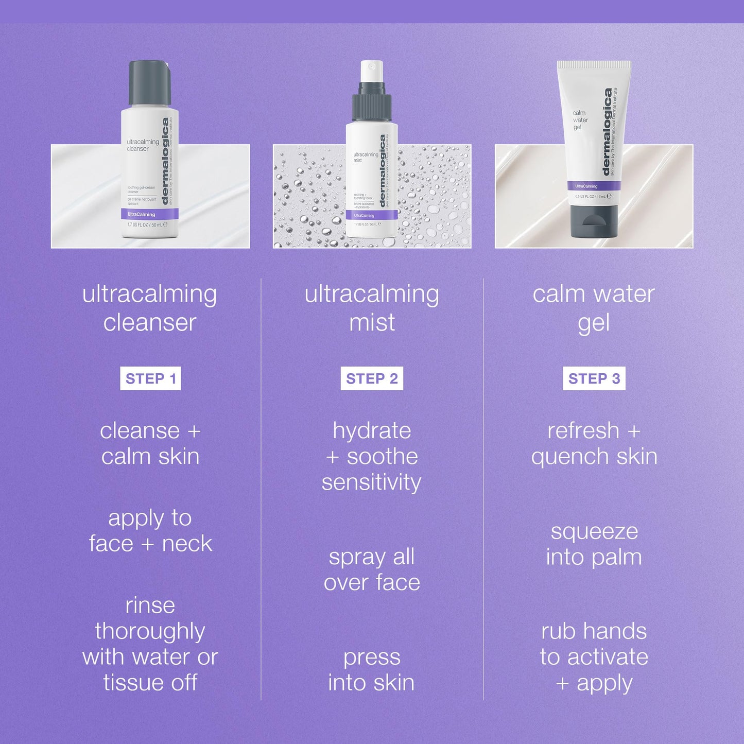 Dermalogica Sensitive Skin Rescue Kit - Set Contains: Face Wash, Toner, and Face Moisturizer - Skin Care To Calm, Soothe and Minimize Irritation Beauty & Personal Care Dermalogica