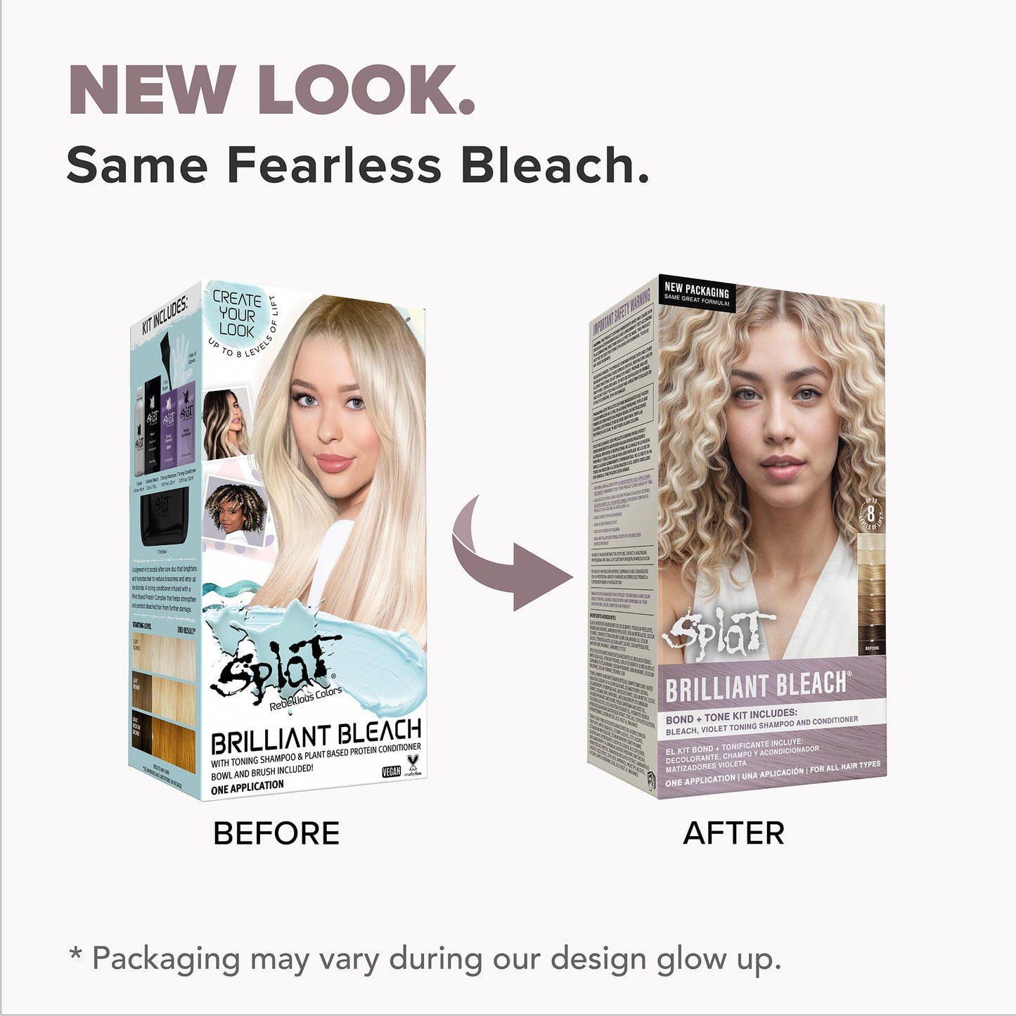 Splat Brilliant Bleach Kit, 1 Application, Includes Oxide, Bleach, Purple Toning Shampoo & Purple Toning Conditioner, Hair Bleach Kit Lifts up to 8 Beauty & Personal Care Splat