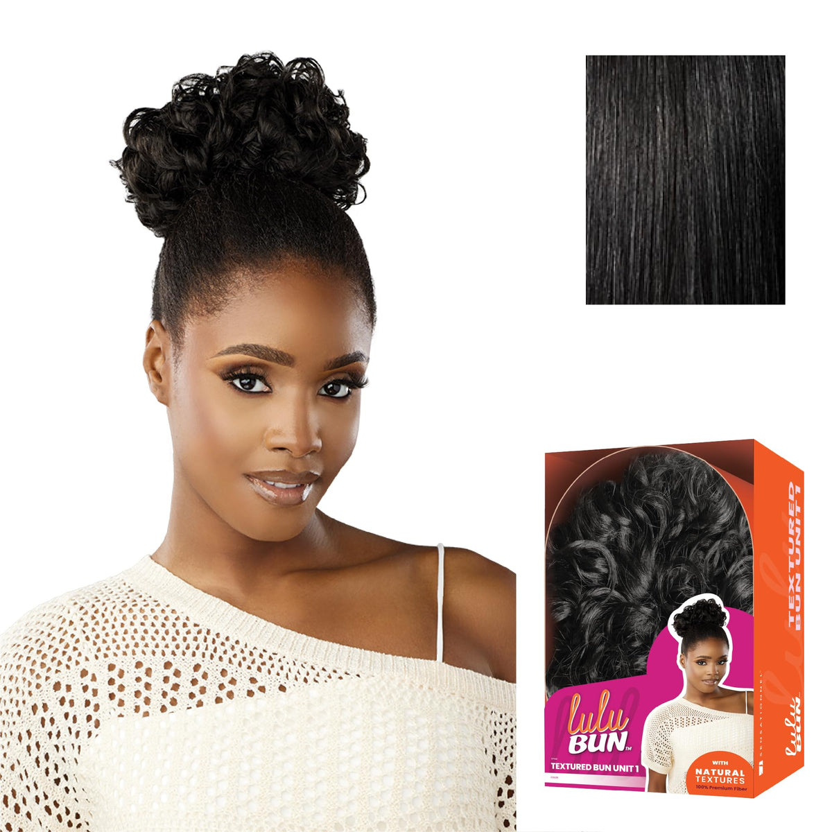 Sensationnel Lulu Bun Hair Extensions-Textured Bun Unit 1,M280