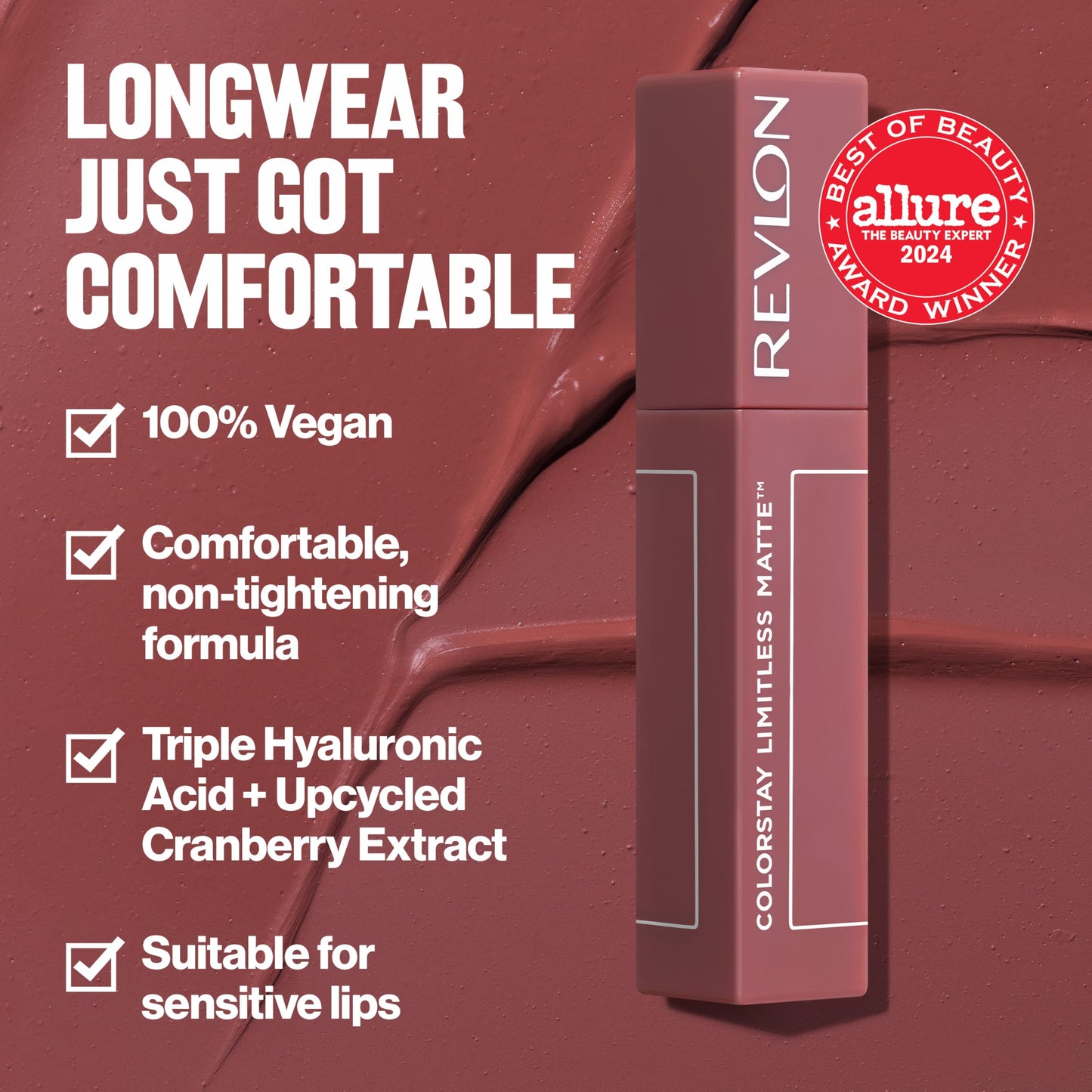 Revlon ColorStay Limitless Matte Liquid Lipstick, Vegan Formula, No-Budge, Longwear Lip Color, Long Lasting, Lightweight/Comfortable, Waterproof, 001 Beauty & Personal Care REVLON