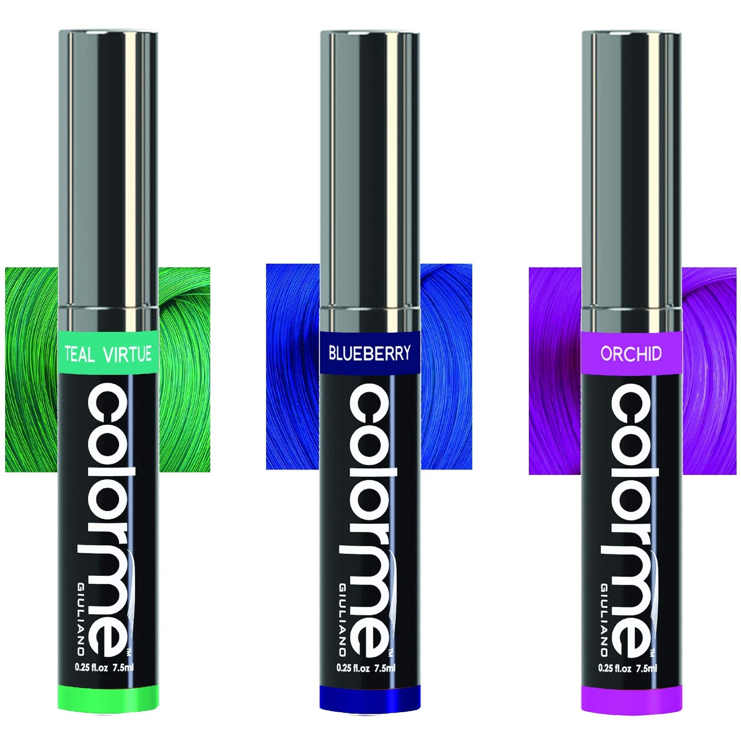 Colorme Temporary Hair Color, Hair Chalk alternative 3PK (Teal, Blueberry, Orchid) Beauty & Personal Care Color Me