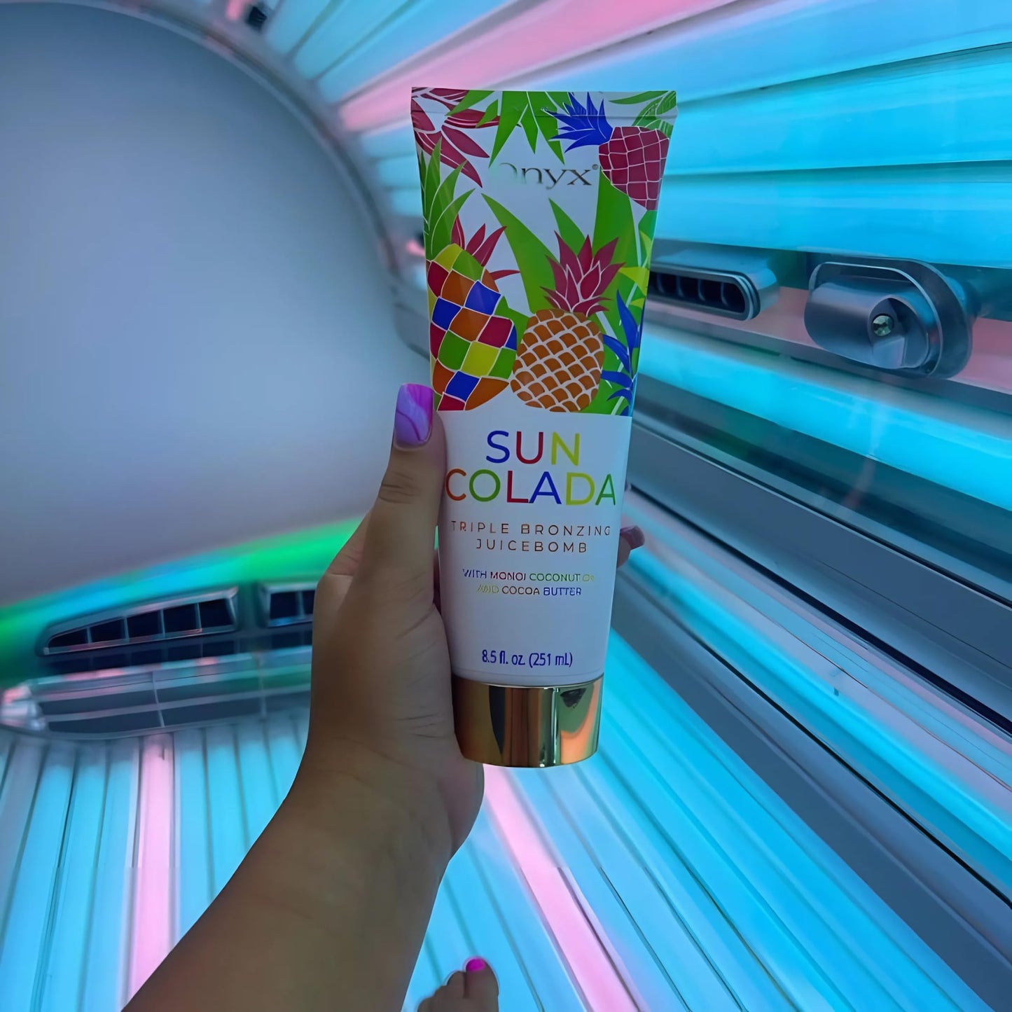 Onyx Suncolada Triple Bronzing Lotion for Tanning Bed - Indoor Dark Tanning Accelerator with Bronzer | Anti-Aging, Hydrating, Streak-Free formula | Beauty & Personal Care Onyx