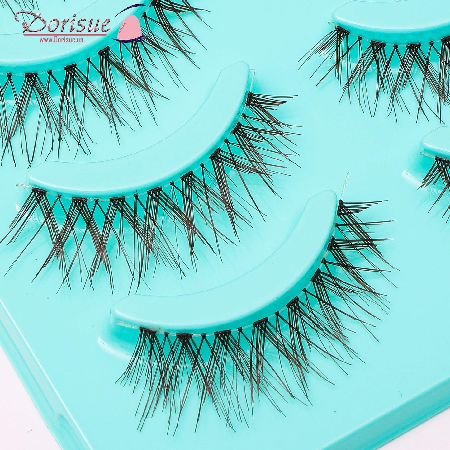 Dorisue Wispy eyelashes Brown lashes Natural looking false eyelashes Lightweight Reuseable 5 Pair Set X4 Beauty & Personal Care Dorisue