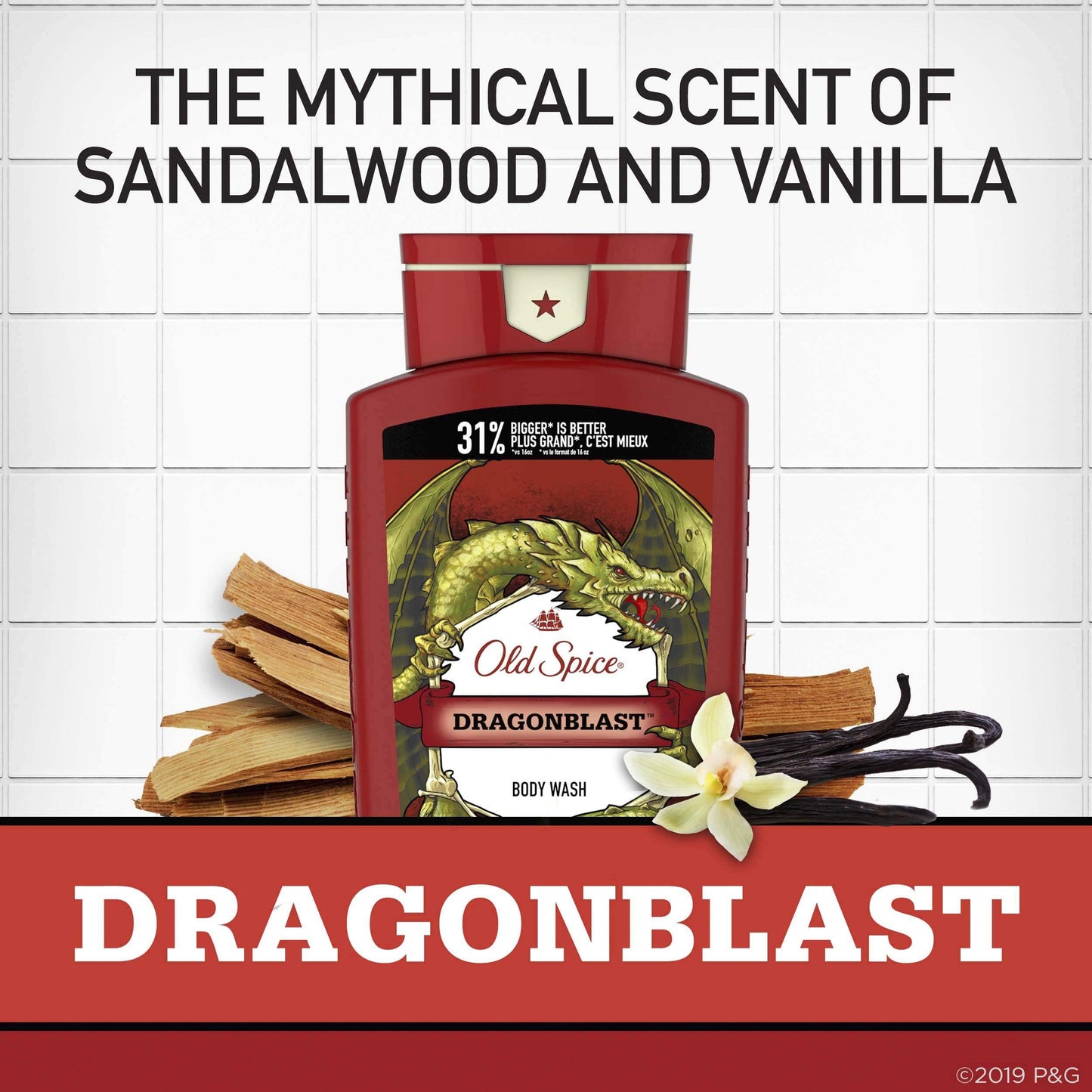 Old Spice Body Wash for Men, Wild Collection Dragonblast Scent, 21 Fl Oz, Red (Pack Of 4) Beauty & Personal Care Old Spice