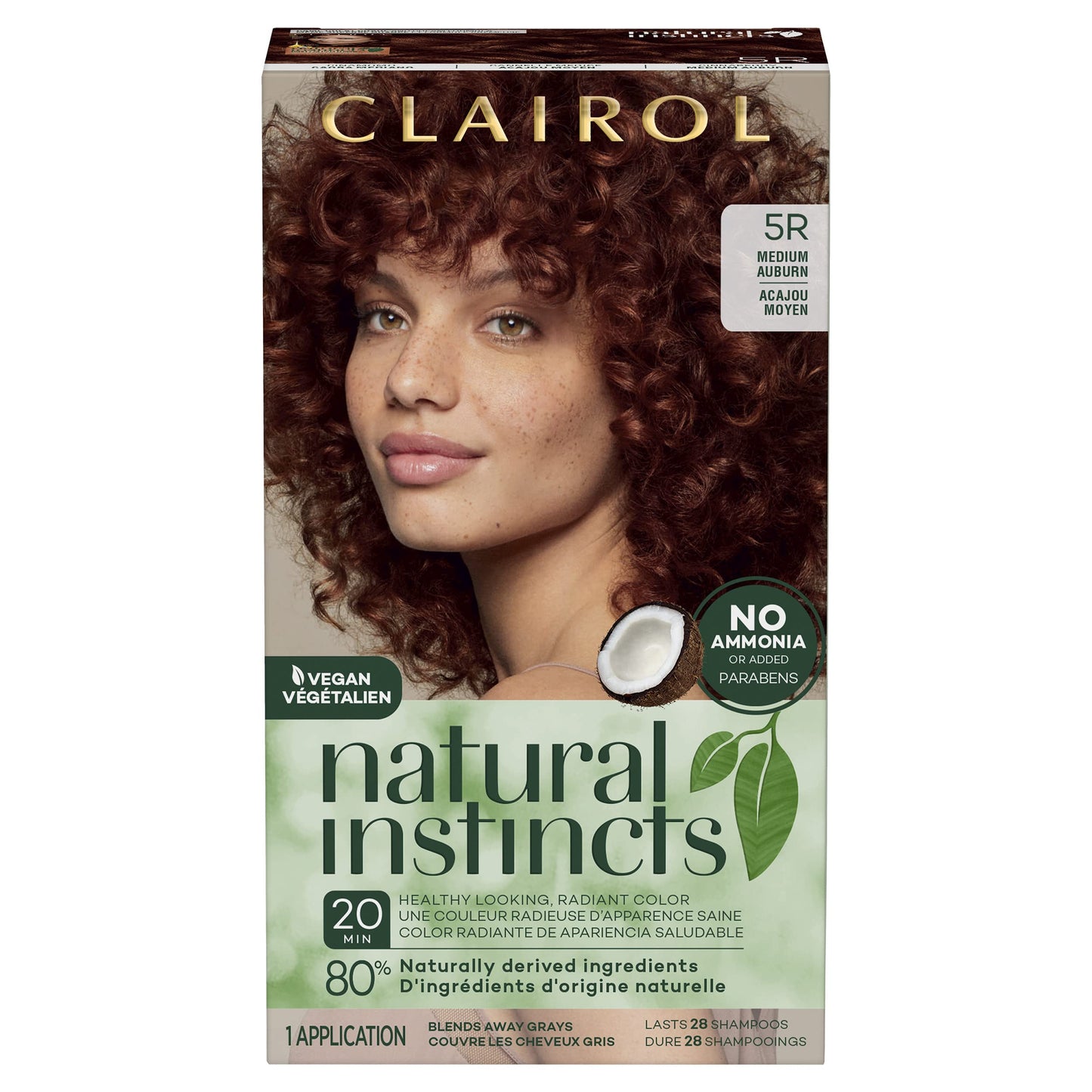 Clairol Natural Instincts Hair Color, [5R] Medium Auburn 1 Each Beauty & Personal Care Clairol