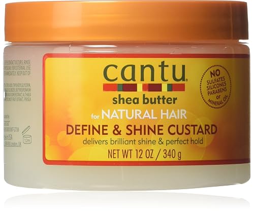 Cantu Shea Butter Define And Shine Custard 12 Ounce Jar (Pack of 6) Beauty & Personal Care Cantu