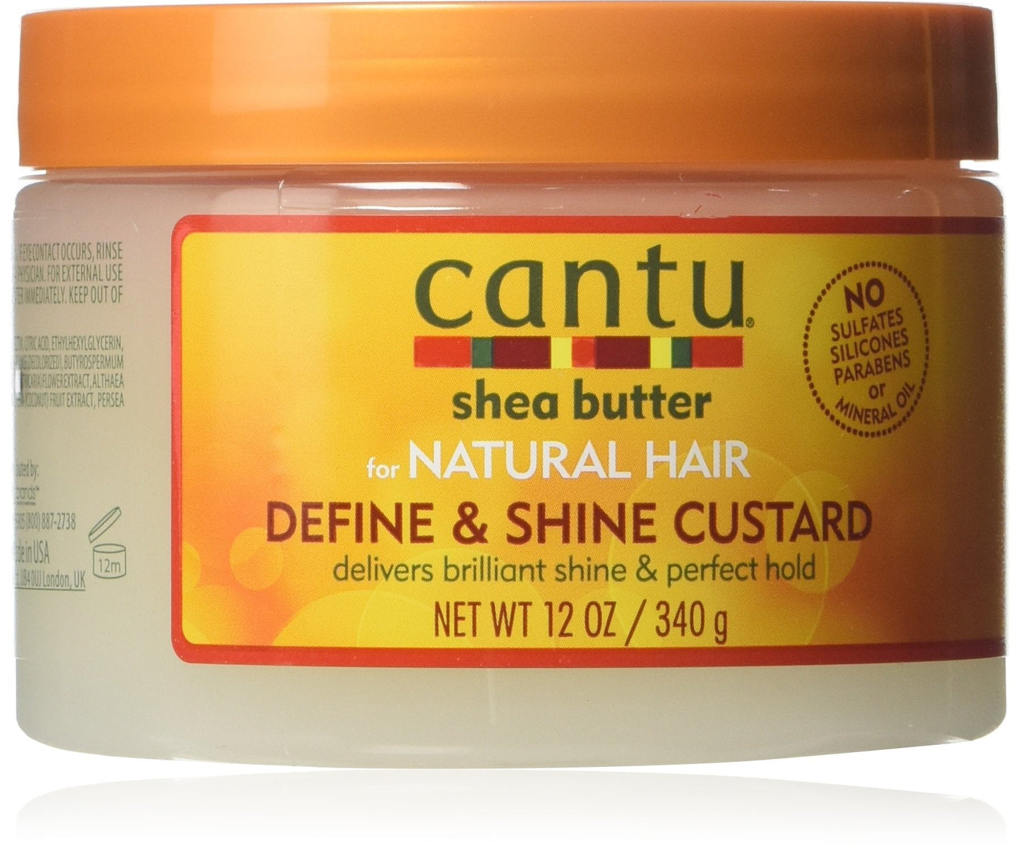 Cantu Shea Butter Define And Shine Custard 12 Ounce Jar (Pack of 6) Beauty & Personal Care Cantu