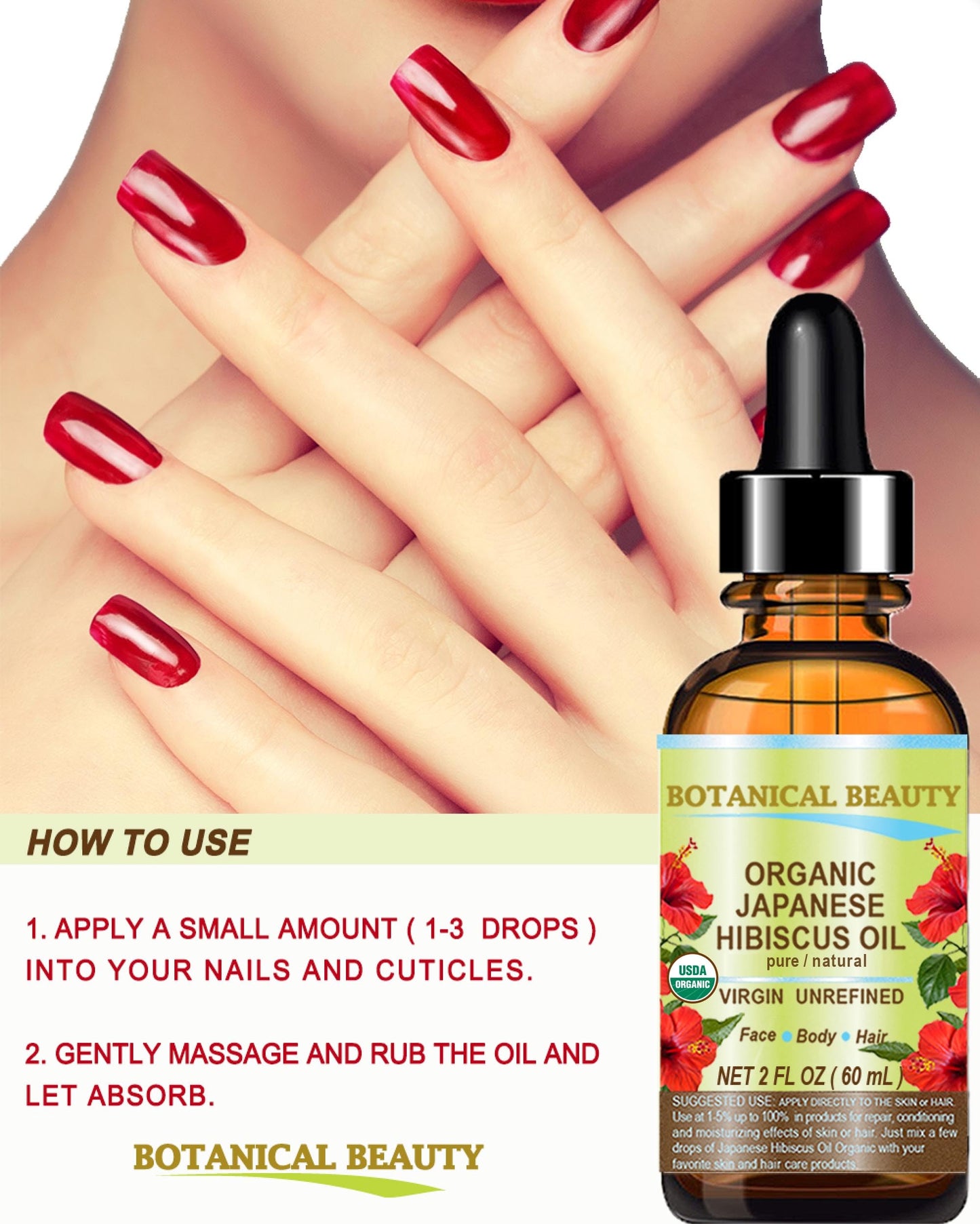 Botanical Beauty Organic HIBISCUS OIL (Hibiscus Sabdariffa) JAPANESE 100 Pure Natural VIRGIN UNREFINED COLD PRESSED Anti Aging, Vitamin E Oil Beauty & Personal Care Botanical Beauty