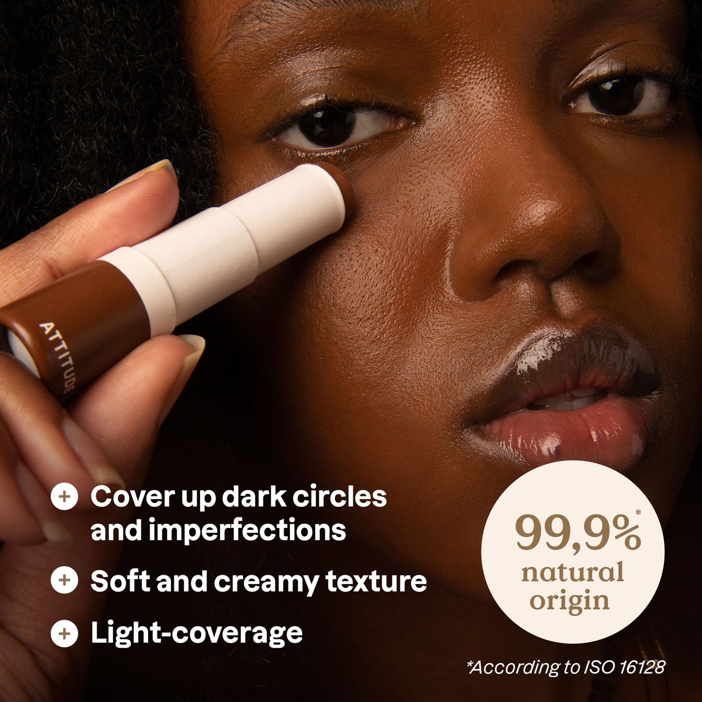 ATTITUDE Oceanly Light Coverage Under Eye Concealer Stick, Titanium Dioxide-Free, EWG Verified, Plastic-Free, Vegan & Cruelty-free Makeup, Espresso Beauty & Personal Care ATTITUDE