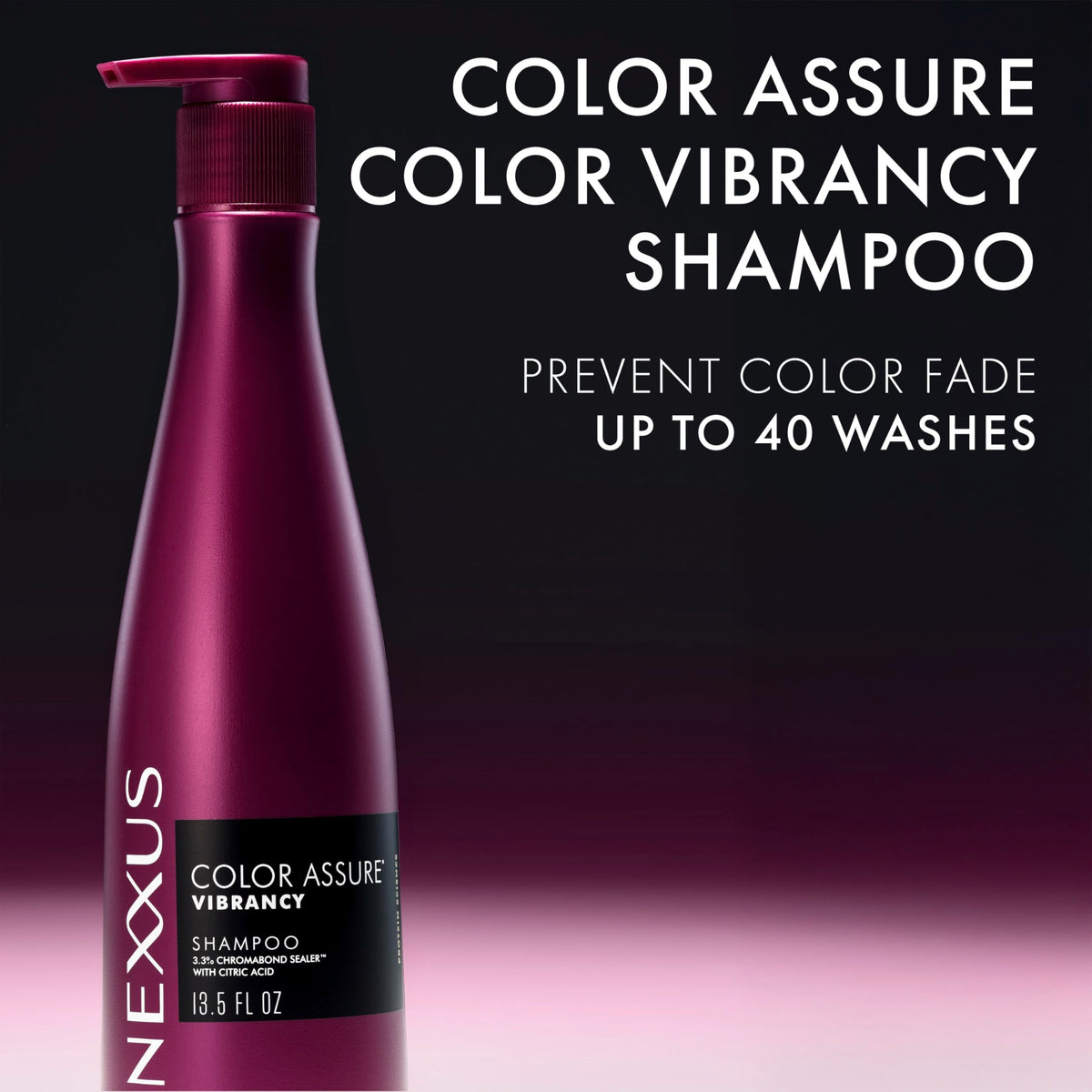 Nexxus COLOR ASSURE Shampoo for Vibrancy for Color Treated Hair Powered by CHROMABOND SEALER with Citric Acid 13.5 oz Beauty & Personal Care Nexxus
