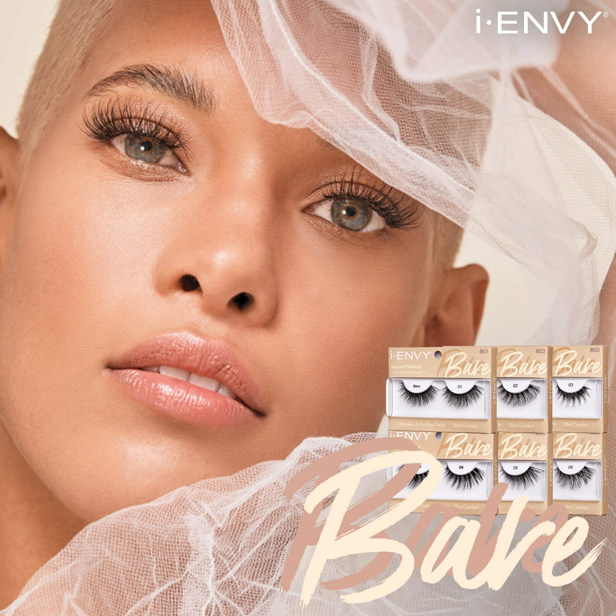 i-ENVY False Lashes Bare Beyond Natural Eyelashes Lightweight Fake Lashes (4) Beauty & Personal Care i•ENVY