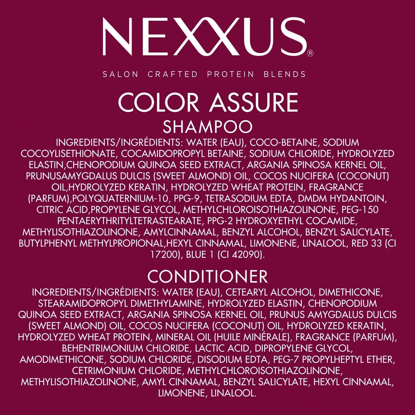 Nexxus Color Assure Shampoo and Conditioner, 32 Fluid Ounce (Pack of 2) Beauty & Personal Care Nexxus