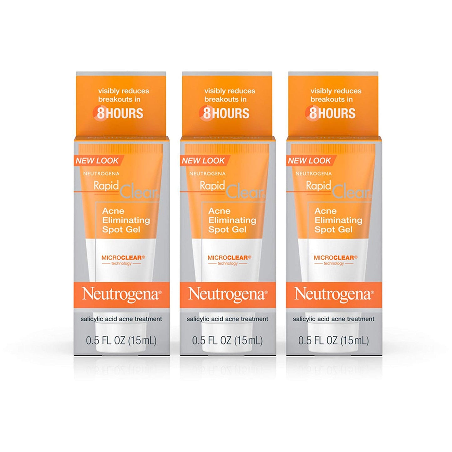 Neutrogena Rapid Clear Acne Eliminating Spot ment Gel with Witch Hazel and Salicylic Acid Acne Medicine for Acne-Prone Skin, 0.5 fl. oz (Pack of 3) Beauty & Personal Care Neutrogena