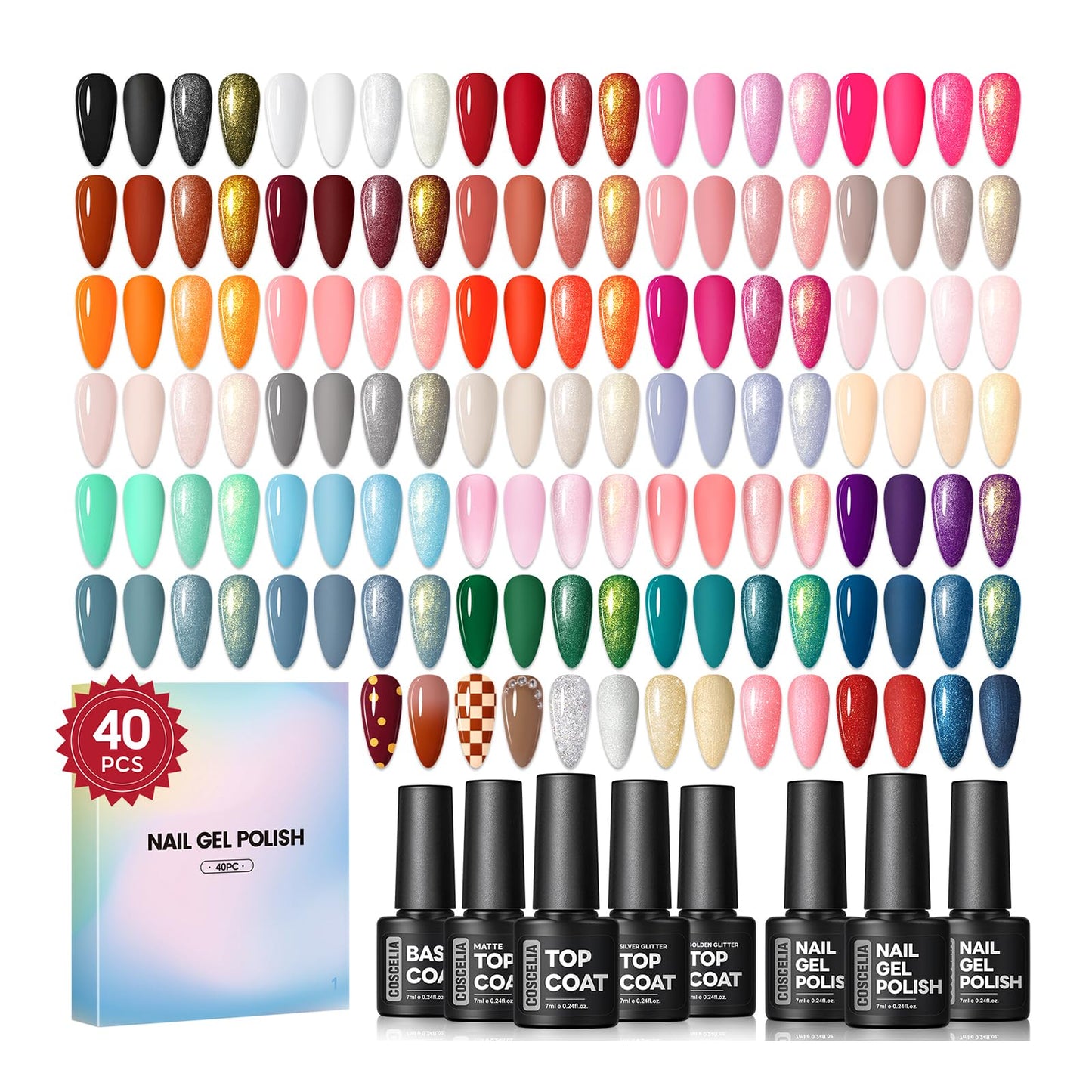 COSCELIA 25 Colors Jelly Gel Nail Polish Set, Nude Pink Green Blue Clear Shades Translucent Jelly Gel Polish Kit Soak Off U V Nail Polish for Salon Beauty and Personal Care COSCELIA Default Title