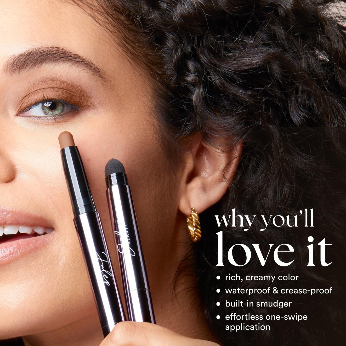 Julep Eyeshadow 101 Cream-to-Powder Waterproof Shadow Stick - Smoky Tawny Matte - Long-Lasting, Crease-Proof, Muted Brown Matte Eyeshadow Beauty & Personal Care Julep