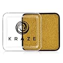 Kraze FX Square - Metallic Gold Face Paint (50 gm) - Hypoallergenic, Non-Toxic, Water Activated Professional Face & Body Painting Makeup Supplies Beauty & Personal Care Kraze FX