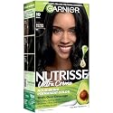 Garnier Nutrisse Ultra Crème Hair Color, Permanent Hair Dye with 100% Gray Coverage, Vegan & Cruelty-Free, 10 Black (Licorice), 1 Count Beauty & Personal Care Garnier